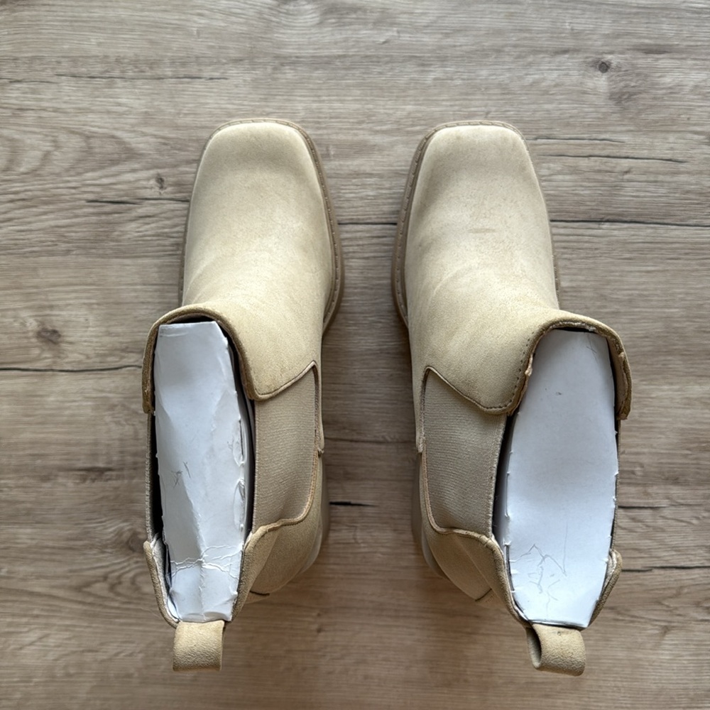 NEW suede block heel booties - Picture 6 of 8